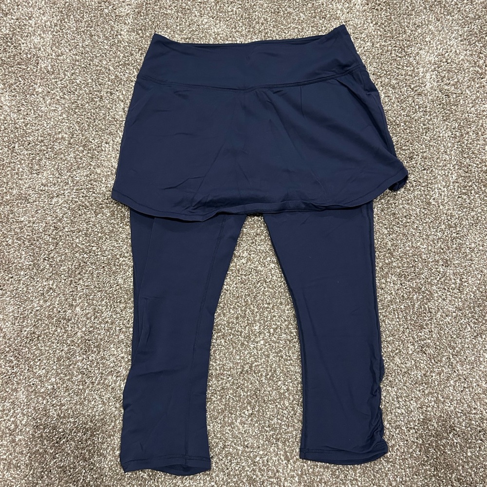 Athleta Navy Skort Leggings